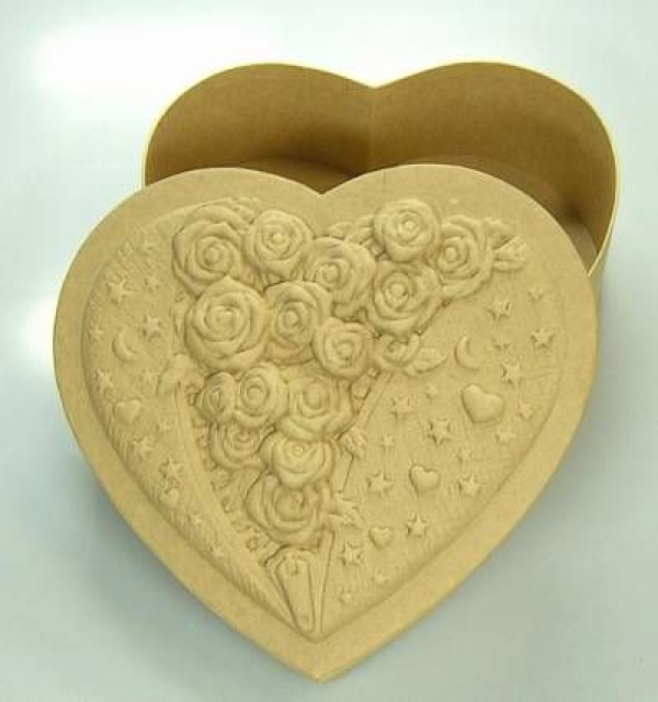 VIVA Relief-Dose Herz mit Rosen 17,6 x 16 x 6 cm