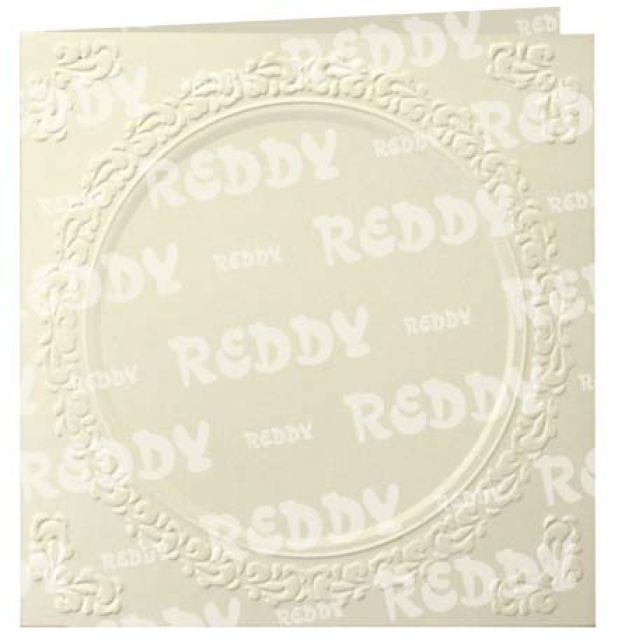 Reddy Cards Retrokarten, runder Rahmen, creme