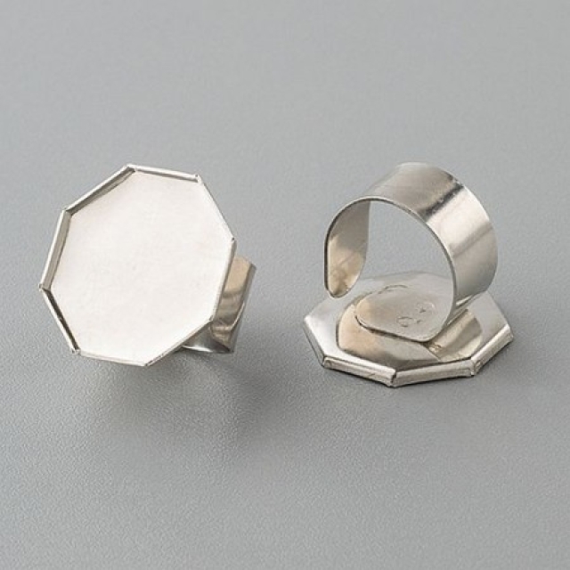 Ring für Modelliermasse achteckig mit Aluplatine 25 mm