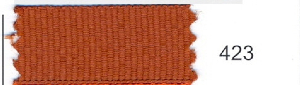 Ripsband 3 mm breit pro Meter orangebraun
