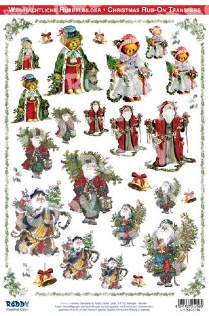 Rubbelbilder Weihnachtsmänner & Bärchen 2