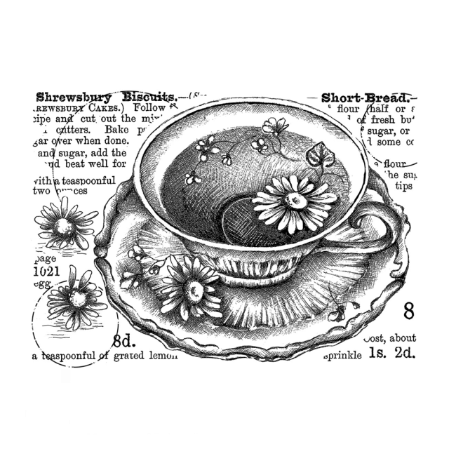 Crafty Individuals Unmounted Rubber Stamps 8d Shrewsbury Biscuits
