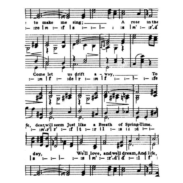 Crafty Individuals Springtime Music Background Unmounted Rubber Stamps