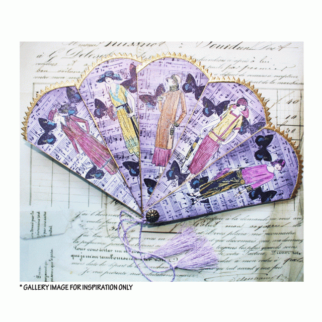 Crafty Individuals Springtime Music Background Unmounted Rubber Stamps