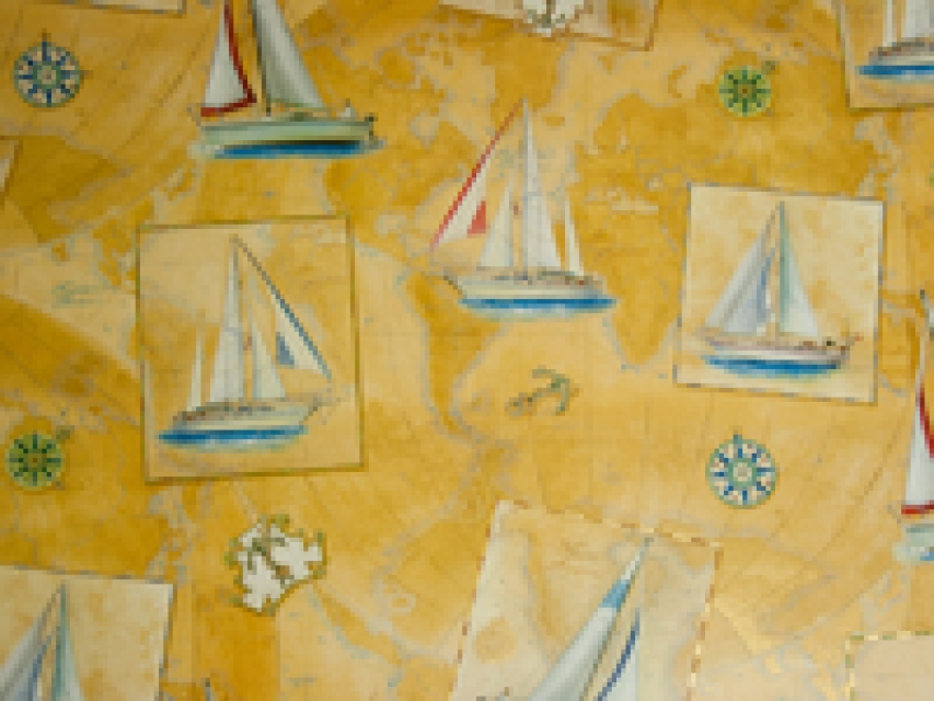 Caspari Geschenkpapier 50 x 70 cm Sailboat