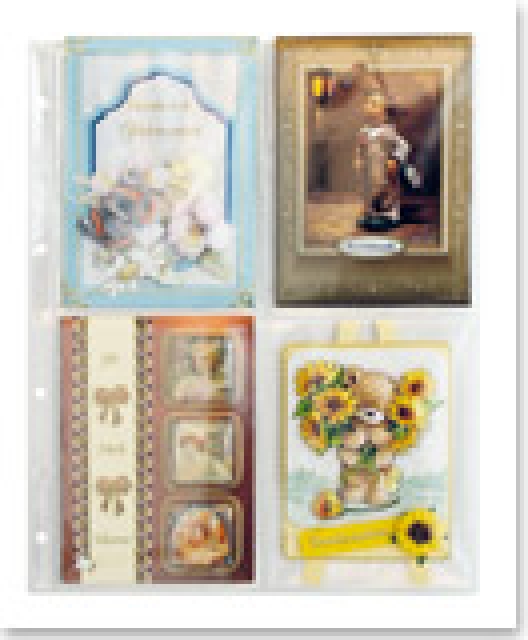 Reddy Cards Klarsichthülle für 8 Grußkarten A6, ohne Umschlag