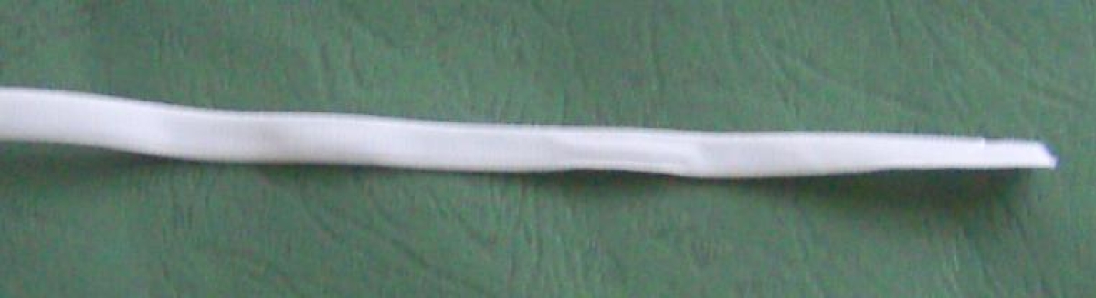Samtband 9 mm breit pro Meter weiss
