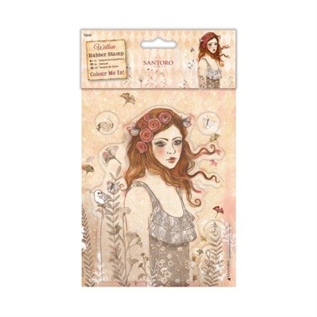 Colour Me in Rubber Stamps Santoro Le Message