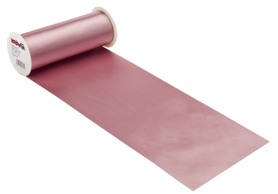 Creapop Satin-Tischband 20 cm breit pro Meter rosenholz