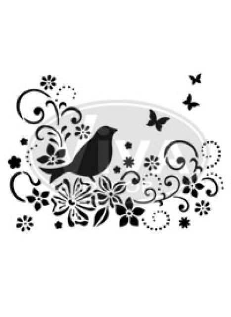 VIVA Decor Universalschablone Vogel auf Zweig