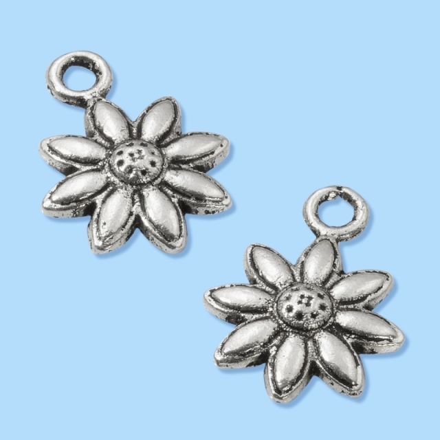 TRENDY Schmuckanhänger Blume 15 mm 2 Stück
