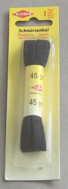 Kleiber Schnürsenkel flach schwarz 45 cm lang