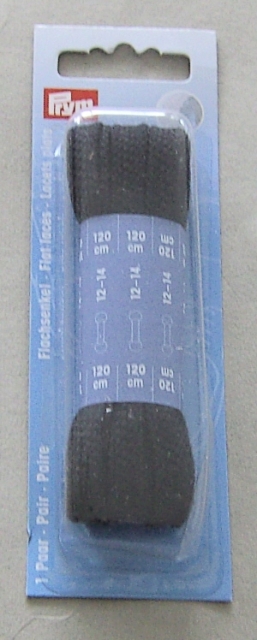 Prym Schnürsenkel flach 8 mm schwarz 120 cm lang