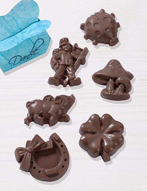Schokoladengiessform "Glück" 4 - 4,5 cm