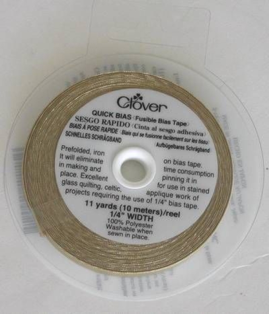 CLOVER Aufbügelbares / Schnelles Schrägband 6 mm gold