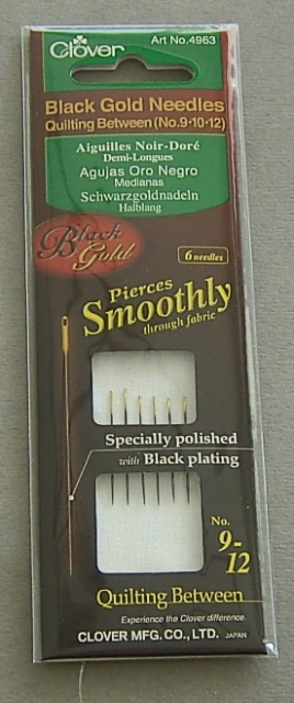 CLOVER Schwarzgoldnadeln halblang Nr. 9, 10, 12