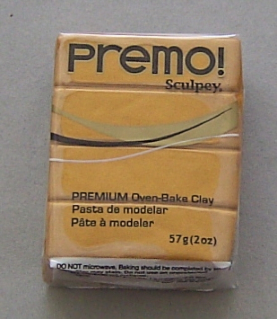 Modelliermasse PREMO Sculpey 57 Gramm gold