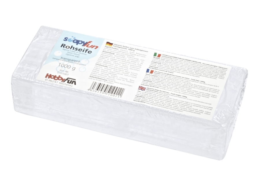 Hobbyfun Seifenmasse 1000 Gramm transparent