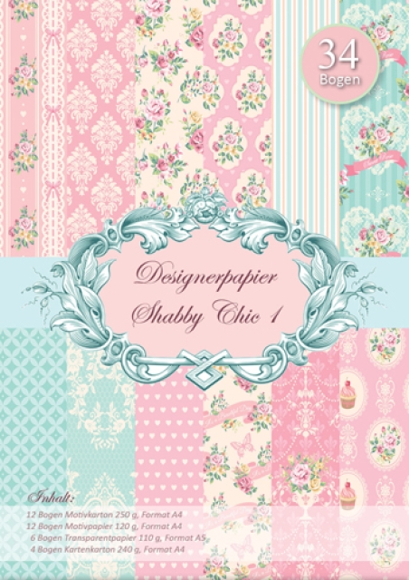 Reddy Cards Designerpapierset Shabby Chic