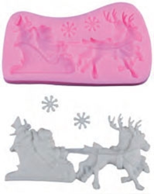 Silikonform Weihnachtsschlitten