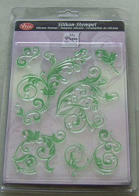 VIVA Decor Transparente Silikon-Stempel "Florale Schnörkel"