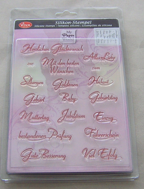 VIVA Decor Transparente Silikon-Stempel "Text I"