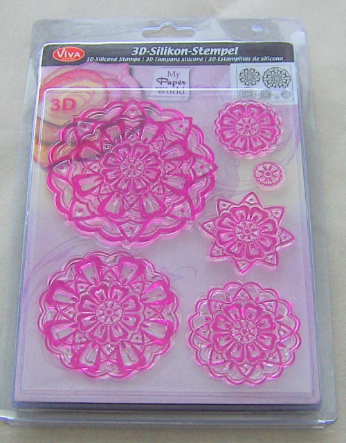 VIVA Decor Transparente 3D Silikon-Stempel "3D Rosette"