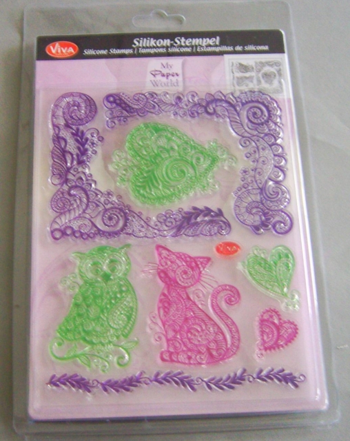 VIVA Decor Transparente Silikon-Stempel "Scribble Herz"