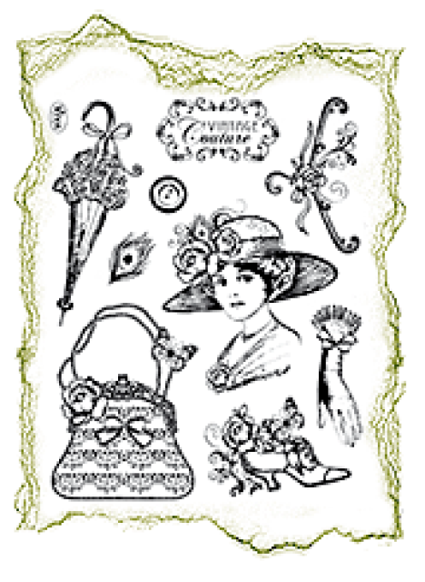 VIVA Decor Transparente Silikon-Stempel "Vintage Couture"