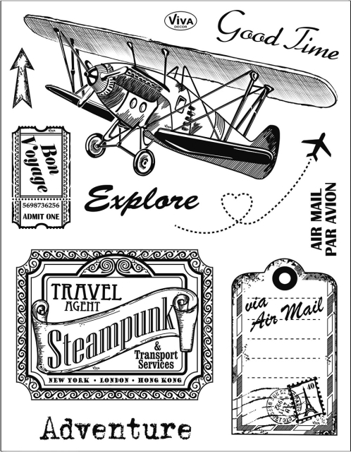 VIVA Decor Transparente Silikon-Stempel Adventure