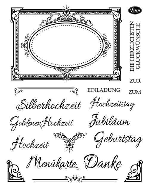 VIVA Decor Transparente Silikon-Stempel Festliche Anlässe