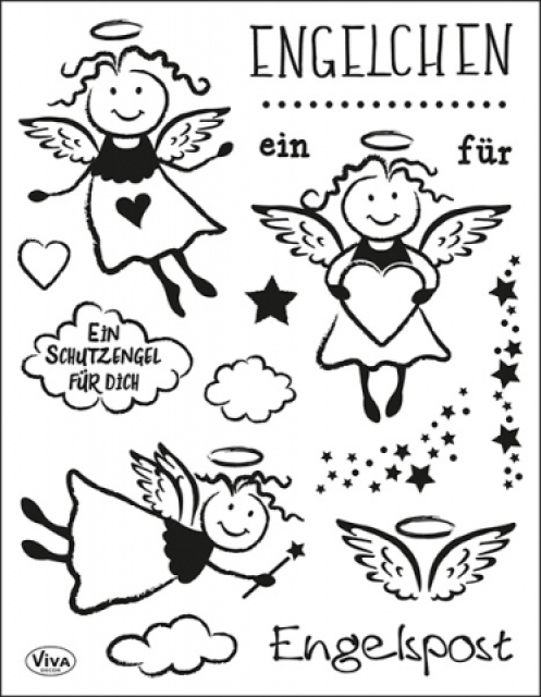 VIVA Decor Transparente Silikon-Stempel Engelchen