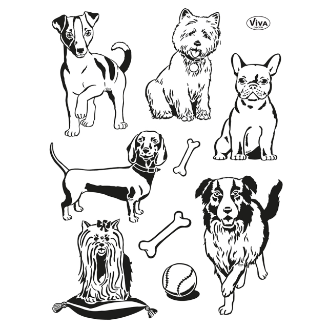 VIVA Decor Transparente Silikon-Stempel Hunde