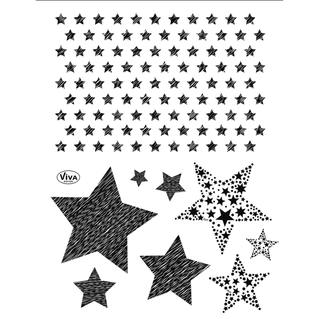 VIVA Decor Transparente Silikon-Stempel Sterne