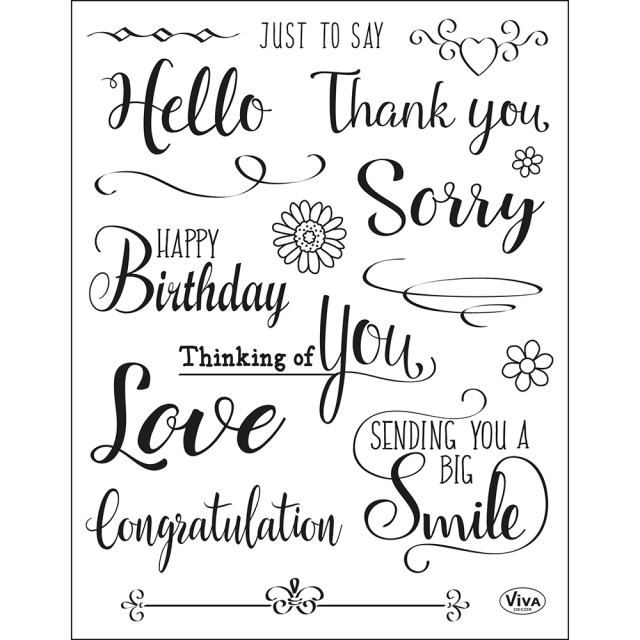VIVA Decor Transparente Silikon-Stempel Just to Say