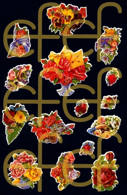 Selbstklebende Glanzbilder Blumen