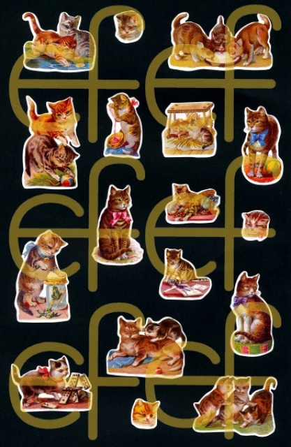 Selbstklebende Glanzbilder Katzen