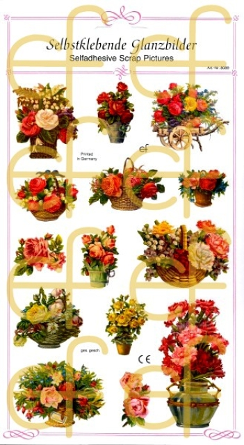 Selbstklebende Glanzbilder Blumen