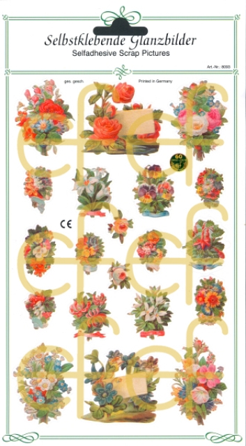 Selbstklebende Glanzbilder Blumen