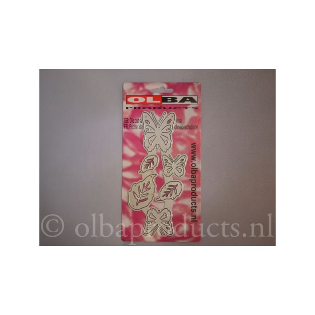 OLBA Schneideschablone Schmetterlingen und Blätter