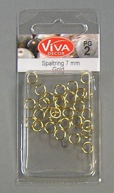 Spaltringe 7 mm gold 30 Stück