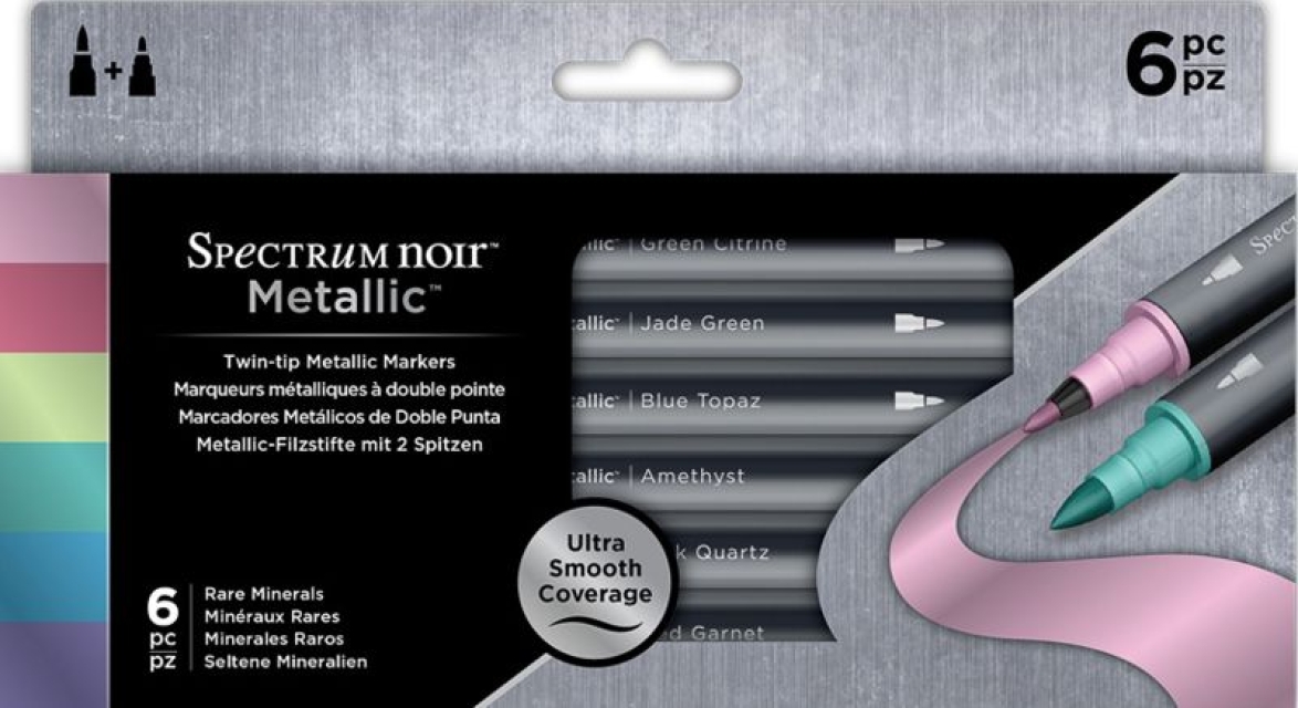 Spectrum Noir Metallic Markers Rare Minerals 6 Stück