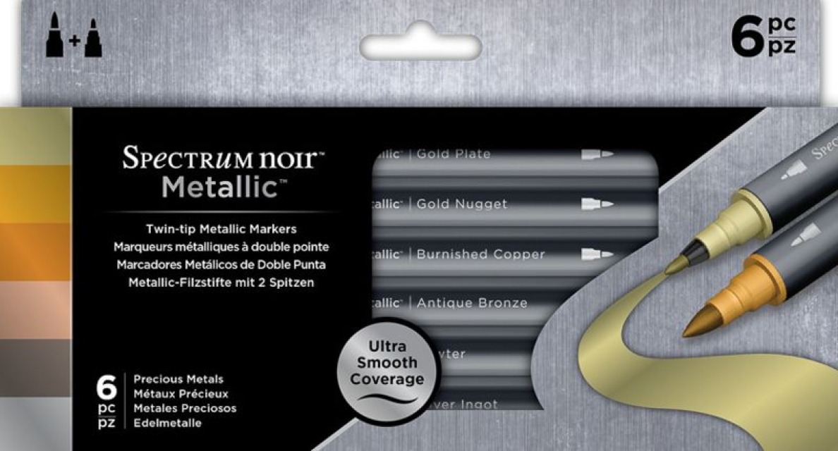 Spectrum Noir Metallic Markers Precious Metals 6 Stück