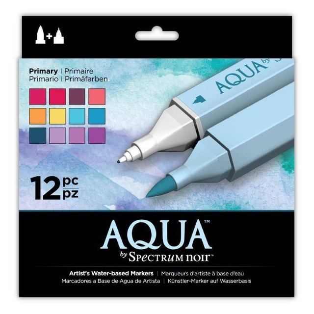 Spectrum Noir Spectrum Aqua Markers Primary 12 Stück