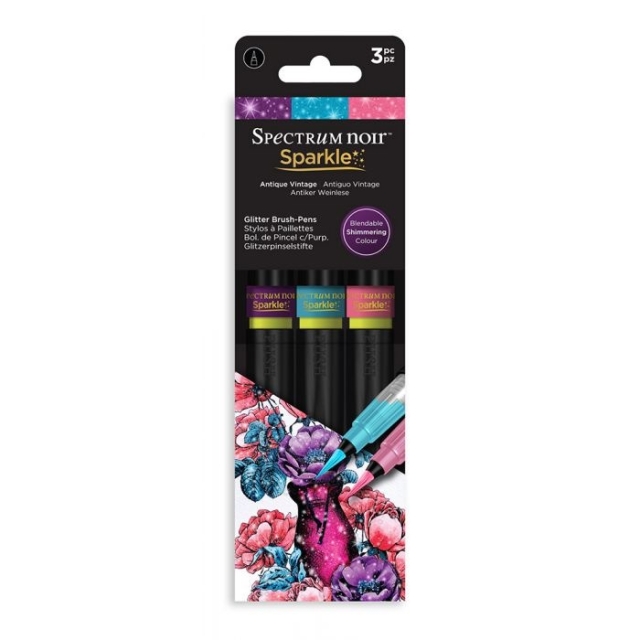 Spectrum Noir Sparkle Brush Pens Antique Vintage