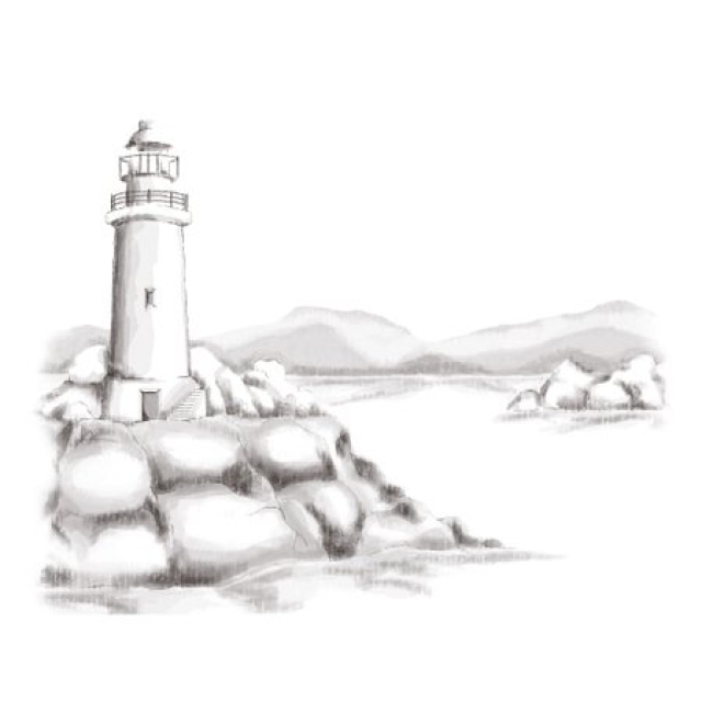 Spellbinders Lighthouse 3D Shading Stamp