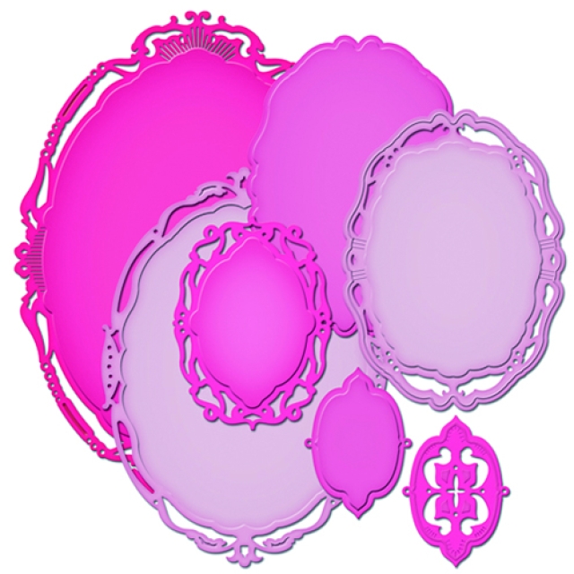 Spellbinder Metallschablone Nestabilities Majestic Opulent Ovals