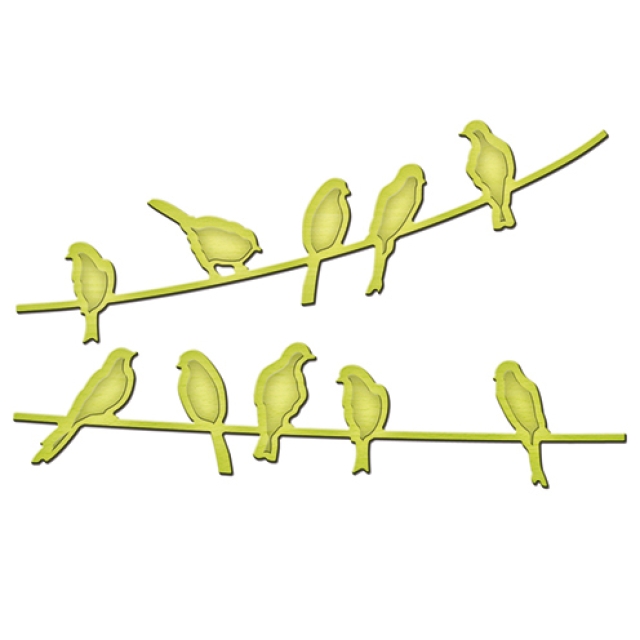 Spellbinder Metallschablone Inspire Birds on a Wire
