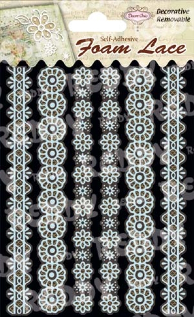 Reddy Cards 3D-Spitzen Bordüren 3 hellblau