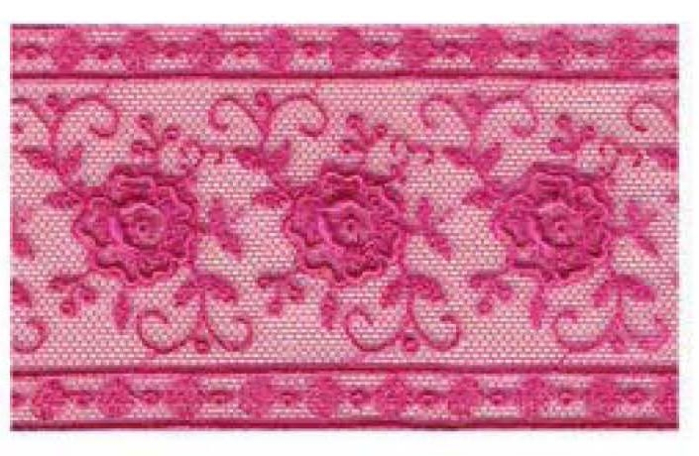 PE-Spitzeneinsatz 50 mm pro Meter pink